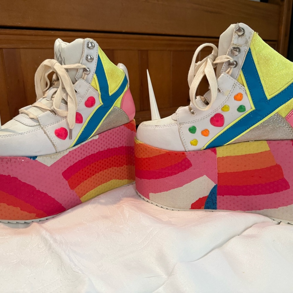 YRU Multicolor Platform Sneakers